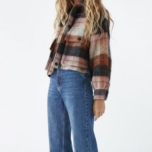 🔥ZARA CROPPED PLAID OVERSHIRT🔥